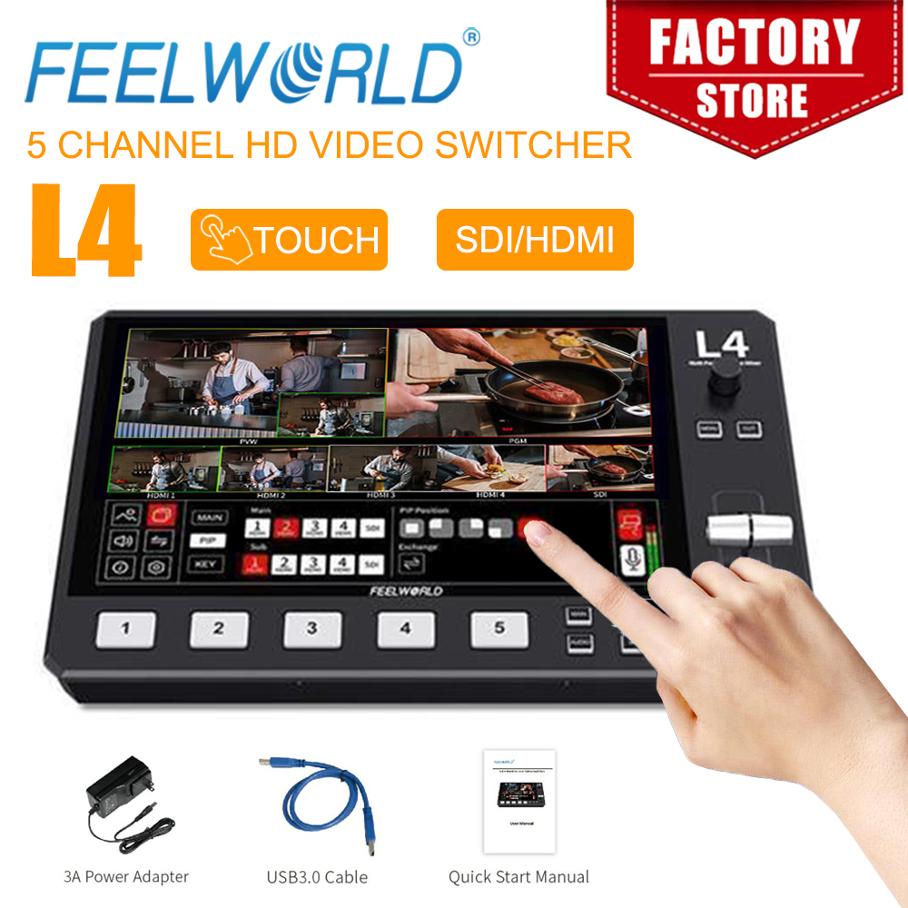 Hdmi Cable - FEELWORLD L4 10.1 Inch Multi Camera