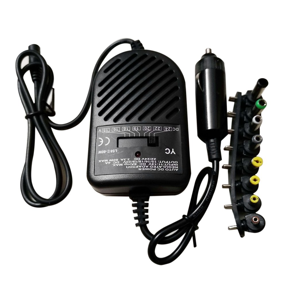 Laptop Charger - Universal 80W Portable Charger LED Auto