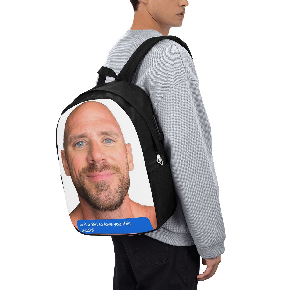 Laptop Bag - Johnny Sins Flirty Text Bubble Backpack