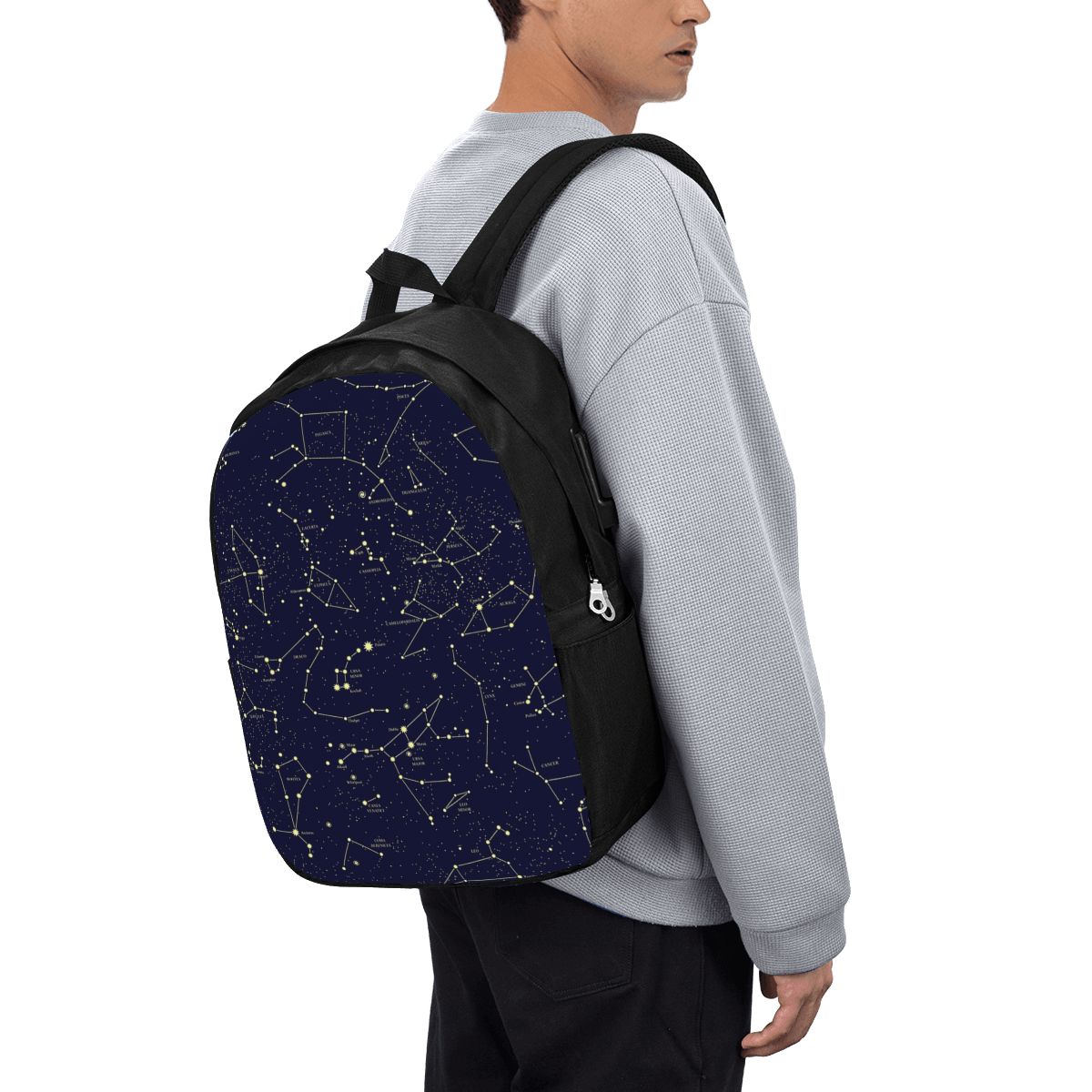 Laptop Bag - Night Sky Golden Celestial Stars Zodiac
