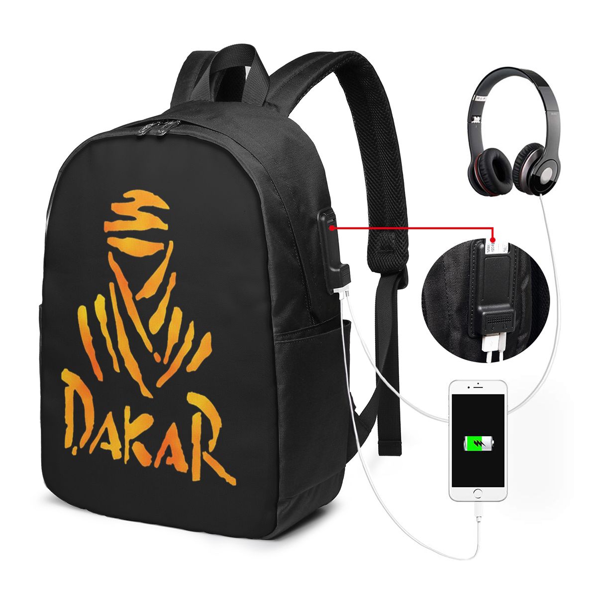 Laptop Bag - Dakar Rally Motorcycle Backpack Travel Notebook