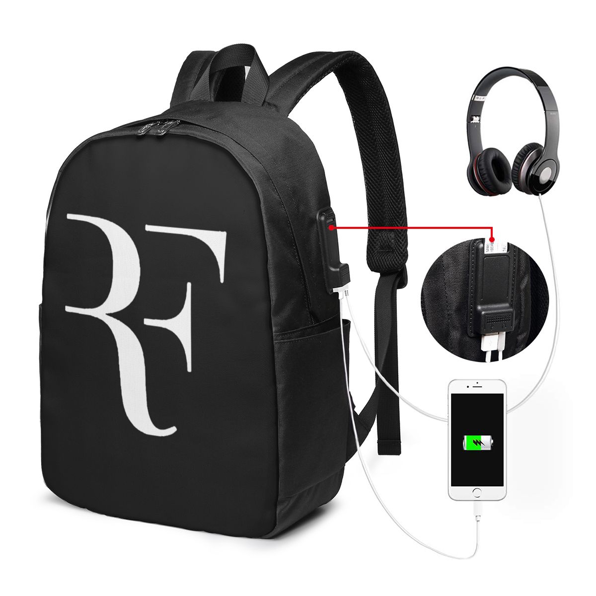 Laptop Bag - Roger Federer Backpack Travel Notebook Bag