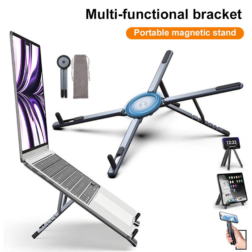 Laptop Stand - Portable Magnetic Phone Holder & Selfie
