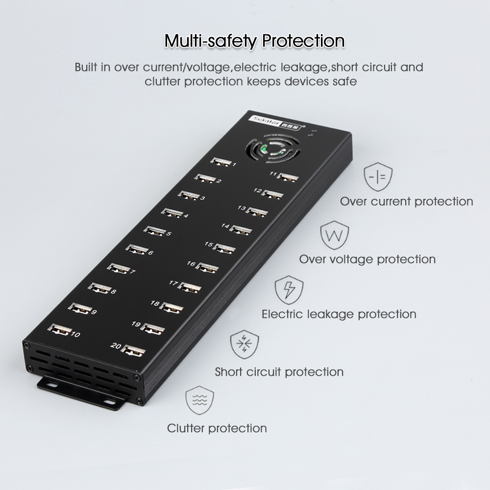 Sipolar A-805P 20 Port USB 2.0 - Usb Hub ulasan dan harga