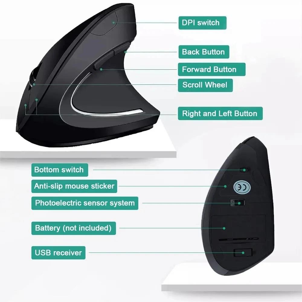 Vertical Mouse Ergonomic Mouse - Laptop Mouse ulasan dan harga