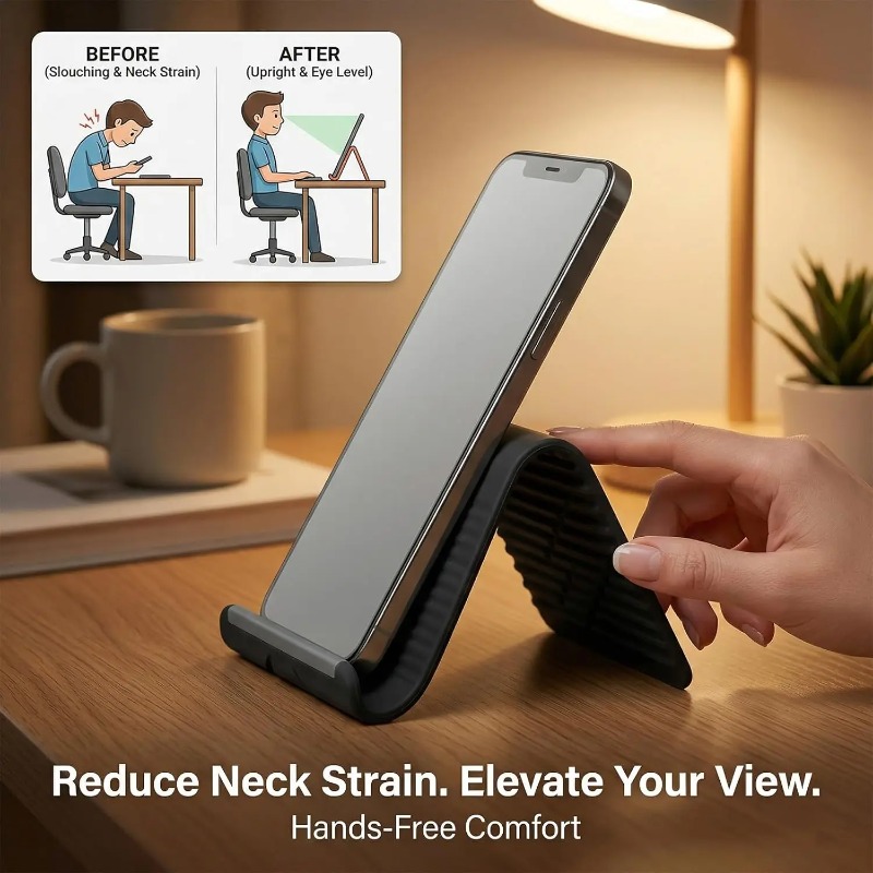 Flexible Foldable Silicone Pho - Laptop Stand ulasan dan harga