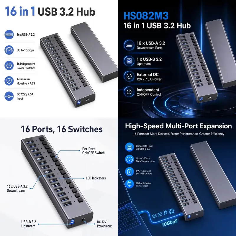 AP01 for 16-Port Powered USB 3 - Usb Hub ulasan dan harga