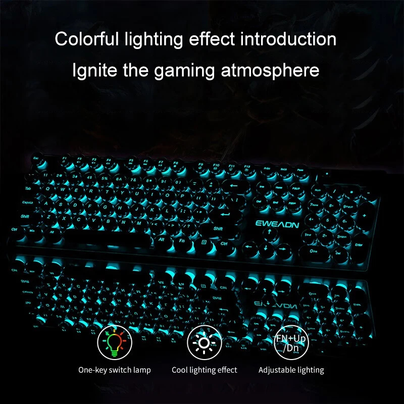 Retro Punk Mechanical Feel Key - Laptop Mouse ulasan dan harga