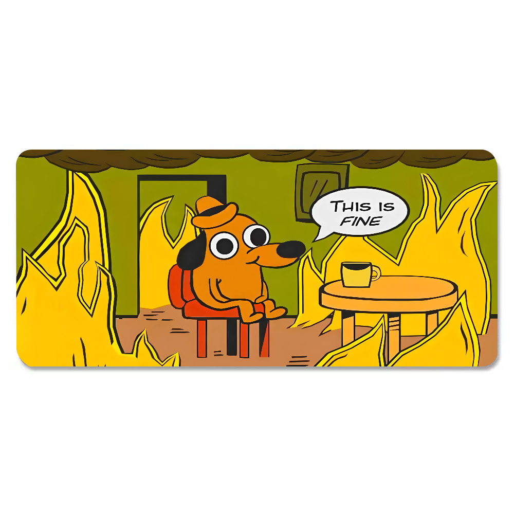 This Is Fine Dog Dachshund Mou - Laptop Mouse ulasan dan harga