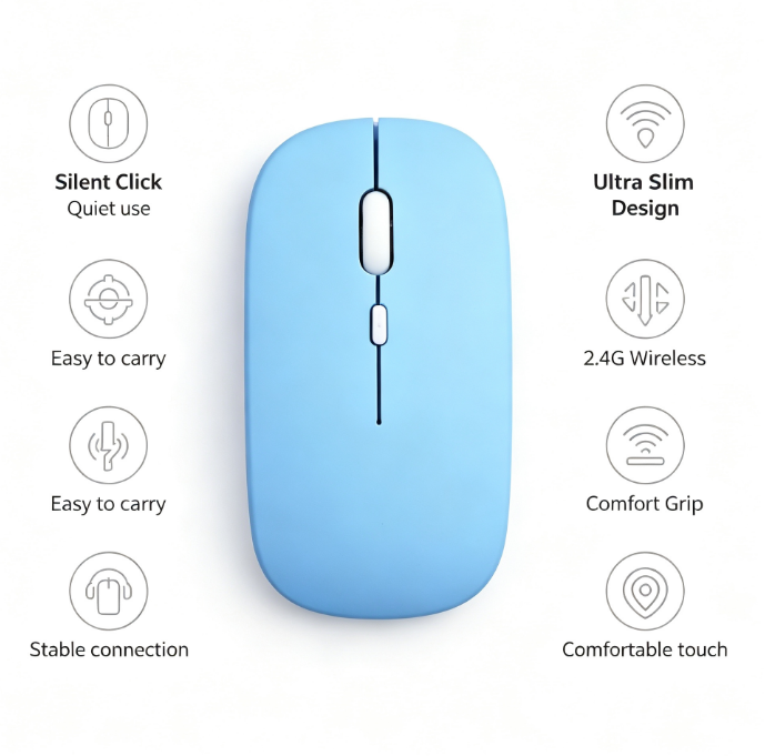 HTMCK Bluetooth-compatible Wir - Laptop Mouse ulasan dan harga