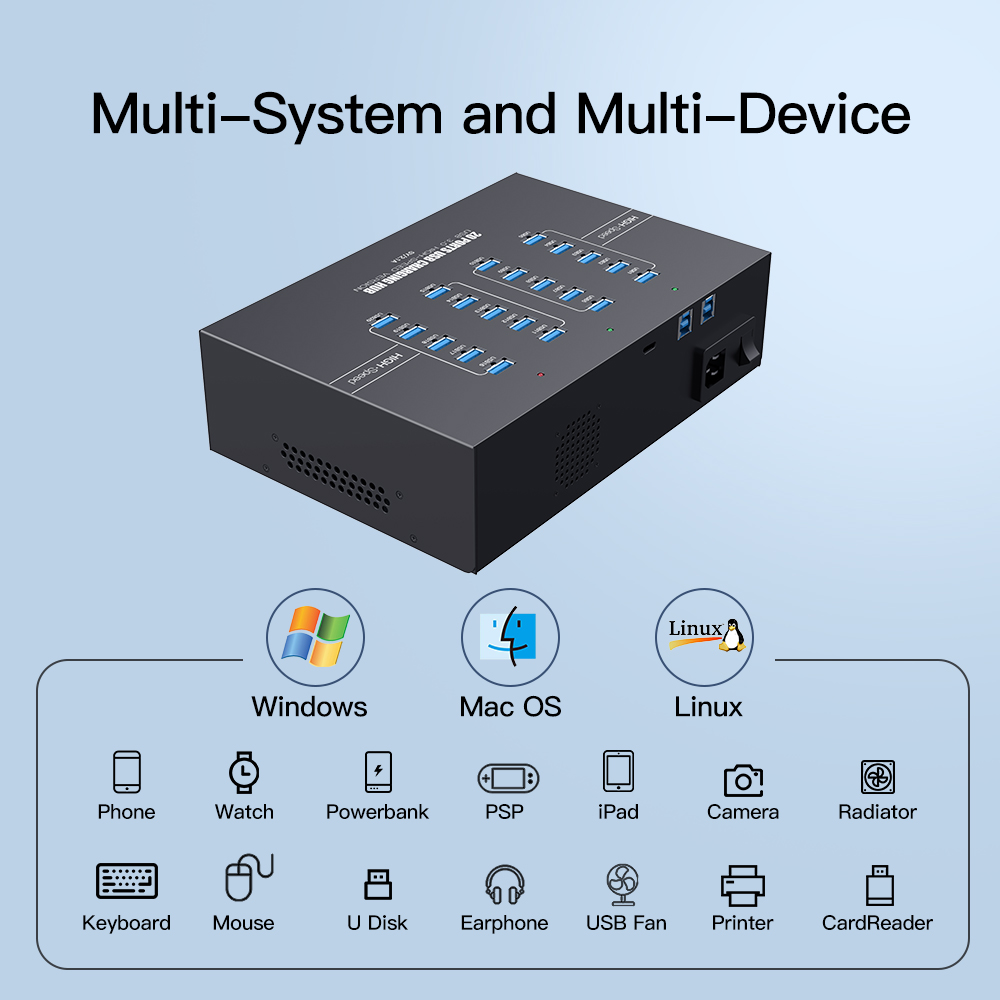 20-Port USB 3.0 Charging Hub w - Usb Hub ulasan dan harga