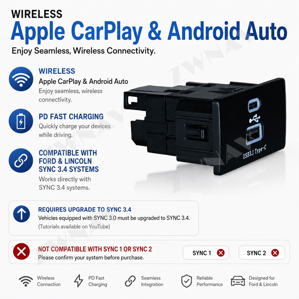 Wireless CarPlay Android Auto  - Usb C Hub ulasan dan harga