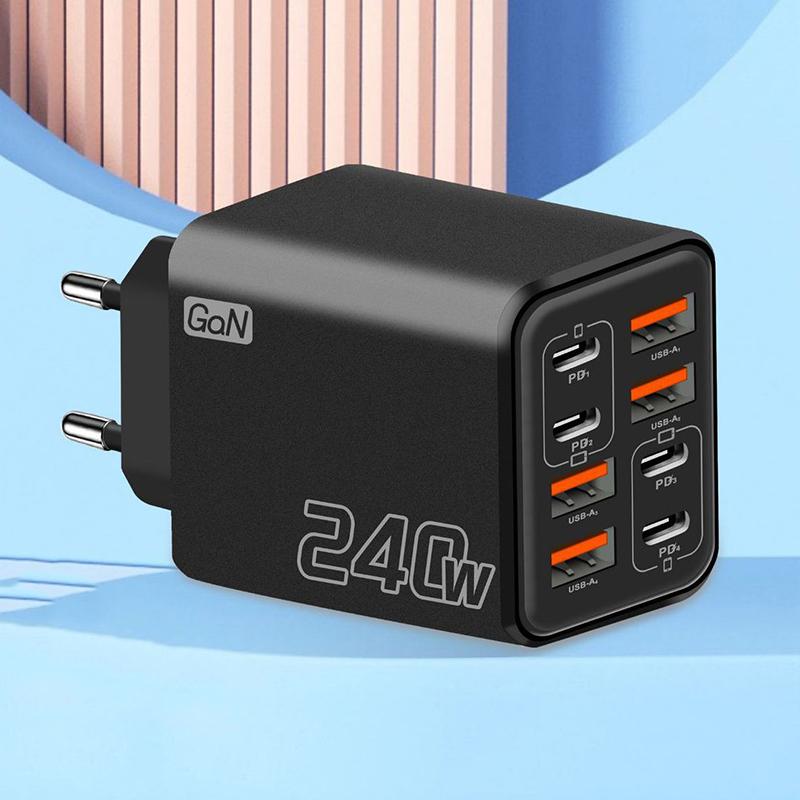 240W GaN USB C Charger 8 In 1  - Laptop Charger ulasan dan harga