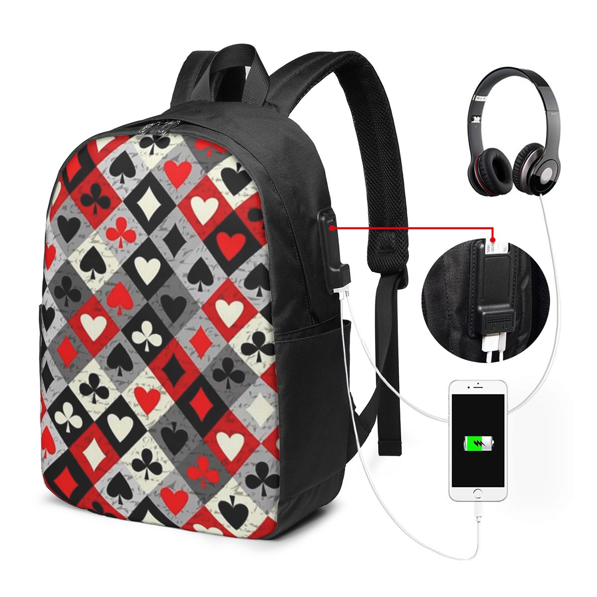 Playing Cards Poker Print Back - Laptop Bag ulasan dan harga
