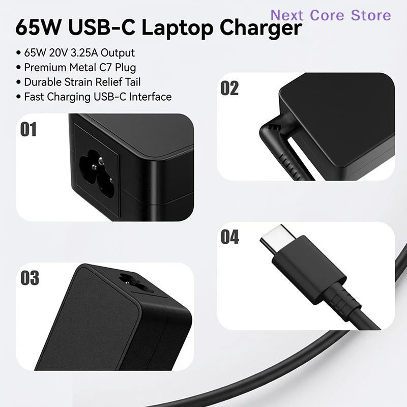 [NC]1Pc 20v3.25a 65w Type-c Po - Laptop Charger ulasan dan harga