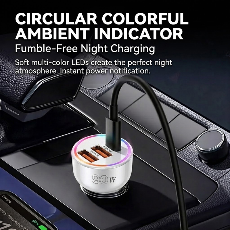 90W Car Charger Adapter with M - Usb C Hub ulasan dan harga